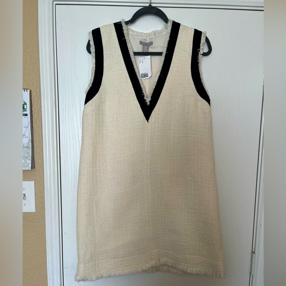 H&M WHITE VNECK DRESS | NEVER WORN